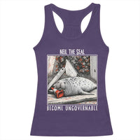 Neil The Seal Become Ungovernable Racerback Tank Top Vintage Elephant Seal Animal Meme
