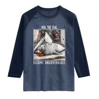 Neil The Seal Become Ungovernable Raglan Shirt Vintage Elephant Seal Animal Meme