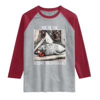 Neil The Seal Become Ungovernable Raglan Shirt Vintage Elephant Seal Animal Meme