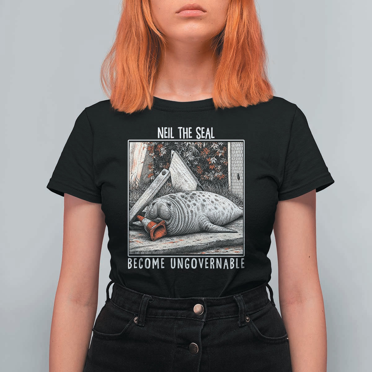 Neil The Seal Become Ungovernable T Shirt For Women Vintage Elephant Seal Animal Meme
