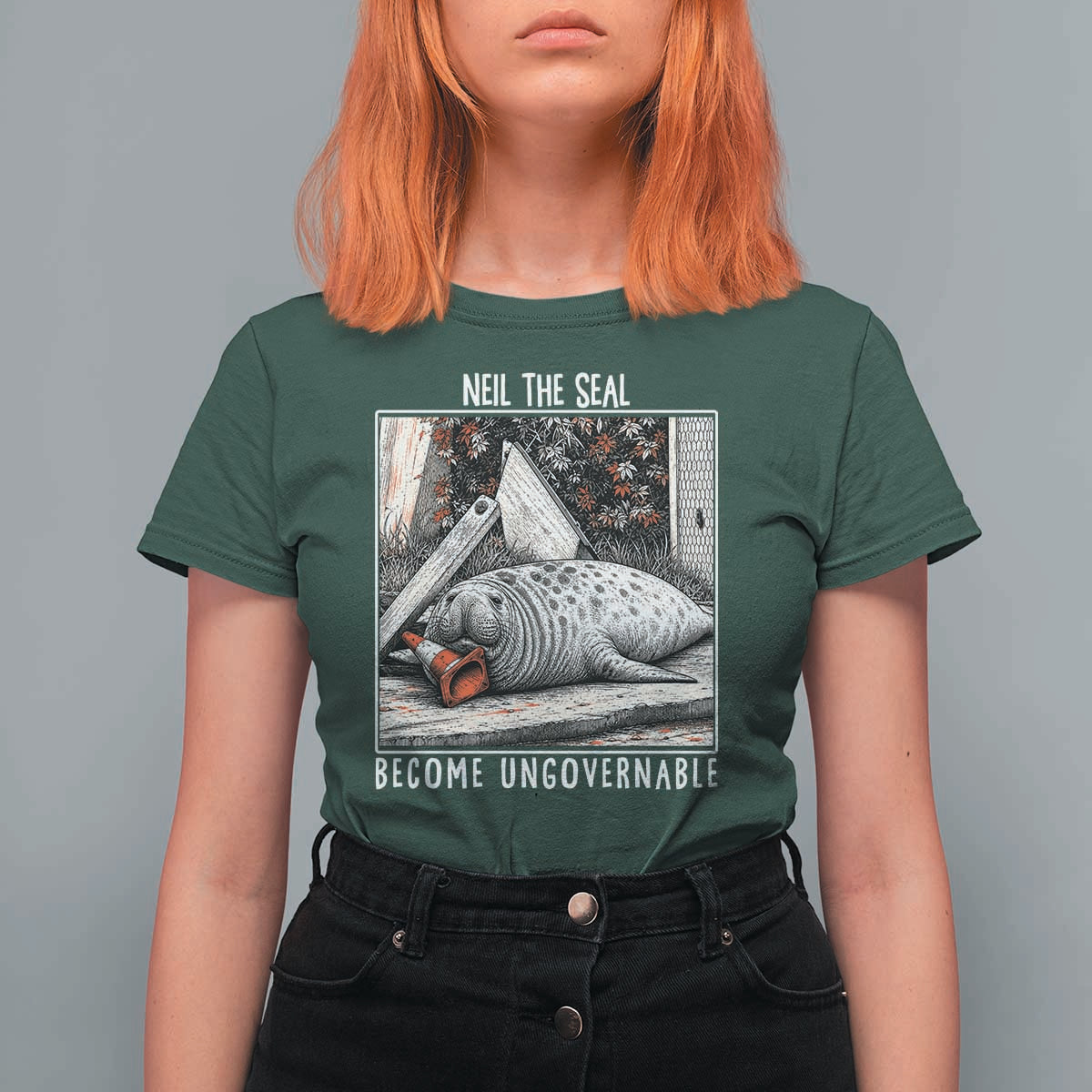 Neil The Seal Become Ungovernable T Shirt For Women Vintage Elephant Seal Animal Meme