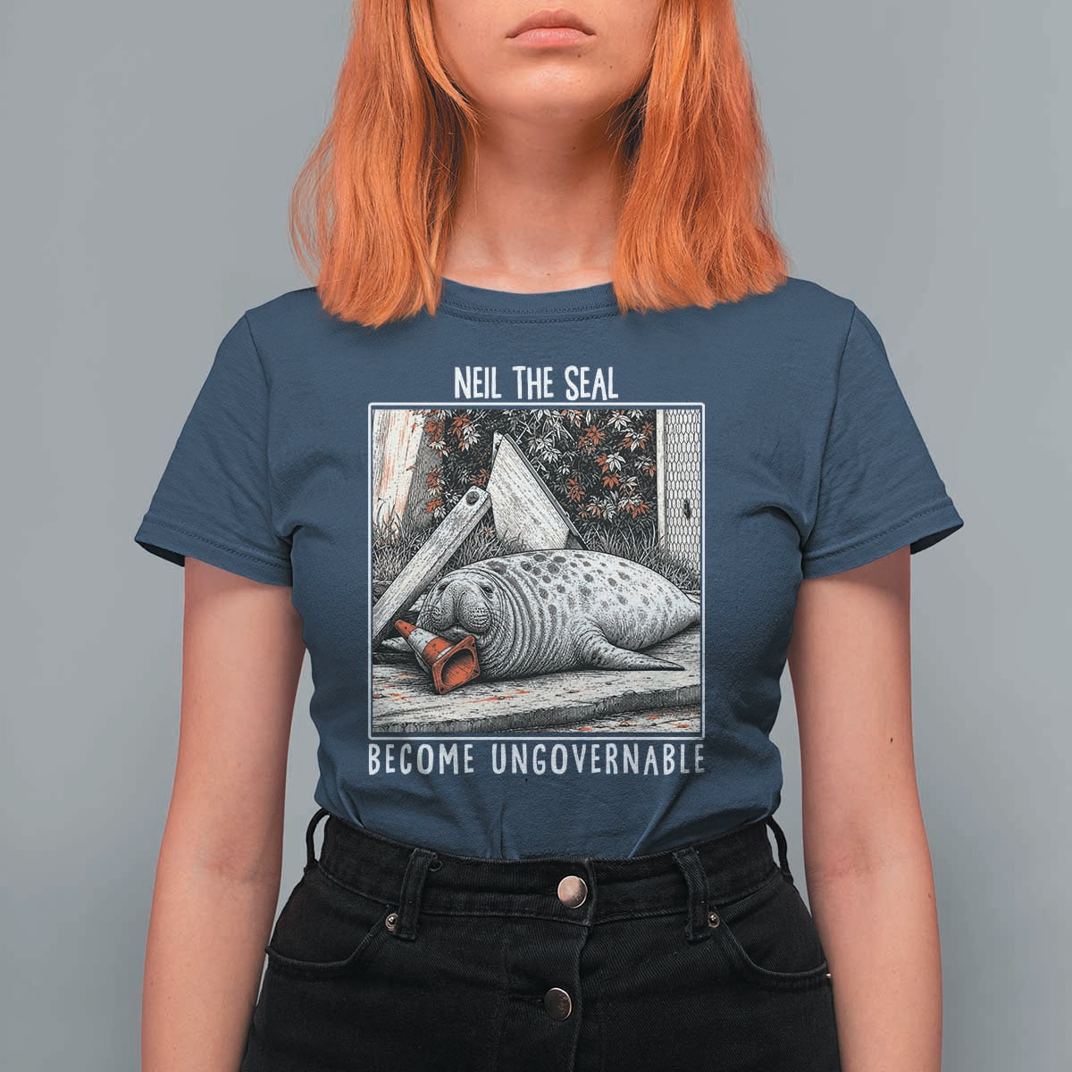Neil The Seal Become Ungovernable T Shirt For Women Vintage Elephant Seal Animal Meme