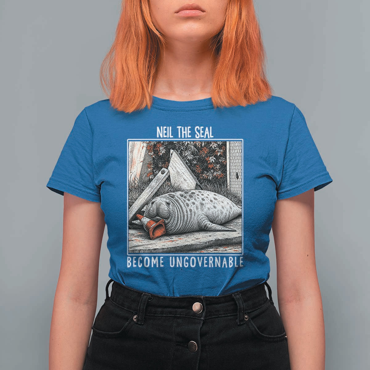 Neil The Seal Become Ungovernable T Shirt For Women Vintage Elephant Seal Animal Meme