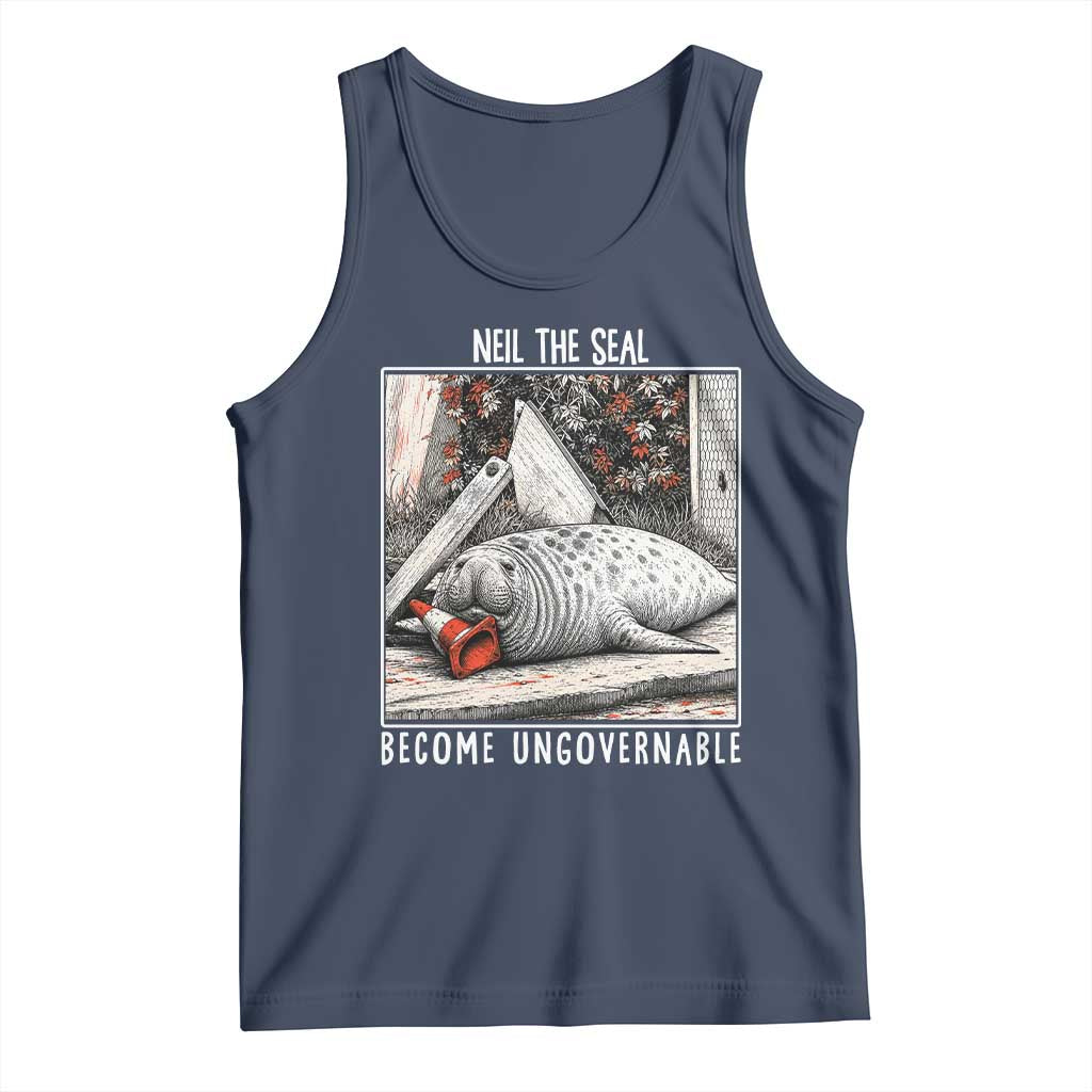 Neil The Seal Become Ungovernable Tank Top Vintage Elephant Seal Animal Meme