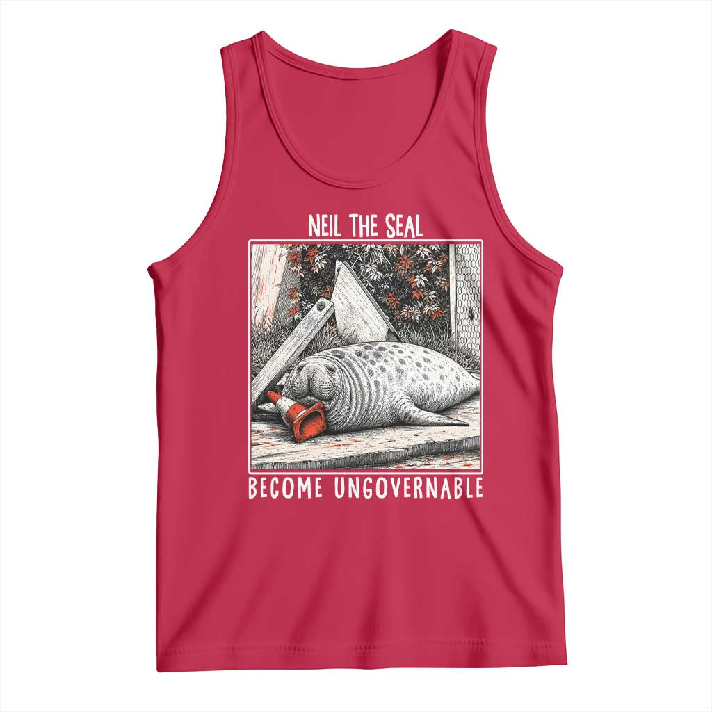 Neil The Seal Become Ungovernable Tank Top Vintage Elephant Seal Animal Meme