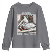 Neil The Seal Become Ungovernable Youth Sweatshirt Vintage Elephant Seal Animal Meme