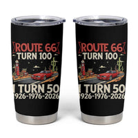 Highway 66 Turn 100 I Turn 50 Tumbler Cup Vintage 1976 Road Sign Classic Muscle Car Lover 50 Year Old Gift