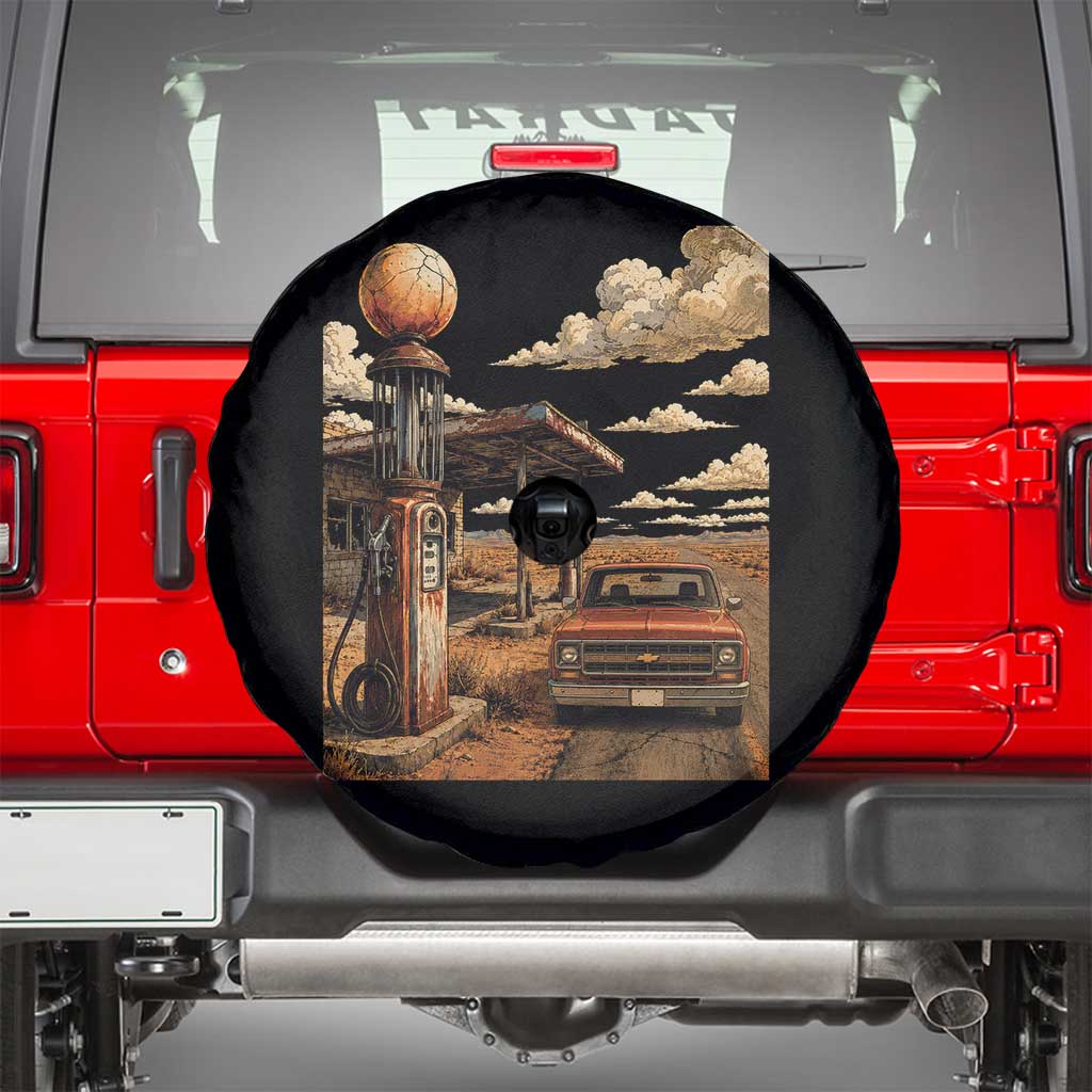 Highway 66 Classic Gas Pump Desert Classic Pickup Truck Car Lover Spare Tire Cover