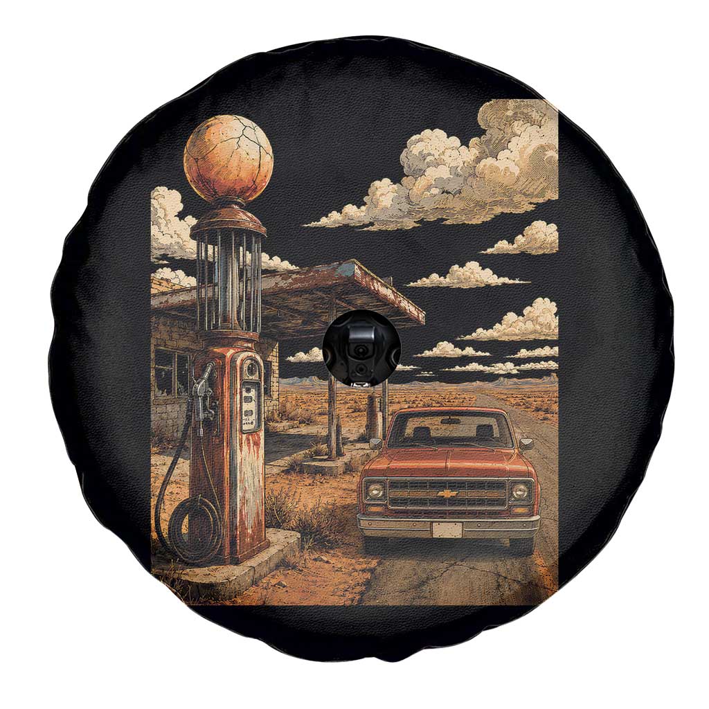 Highway 66 Classic Gas Pump Desert Classic Pickup Truck Car Lover Spare Tire Cover