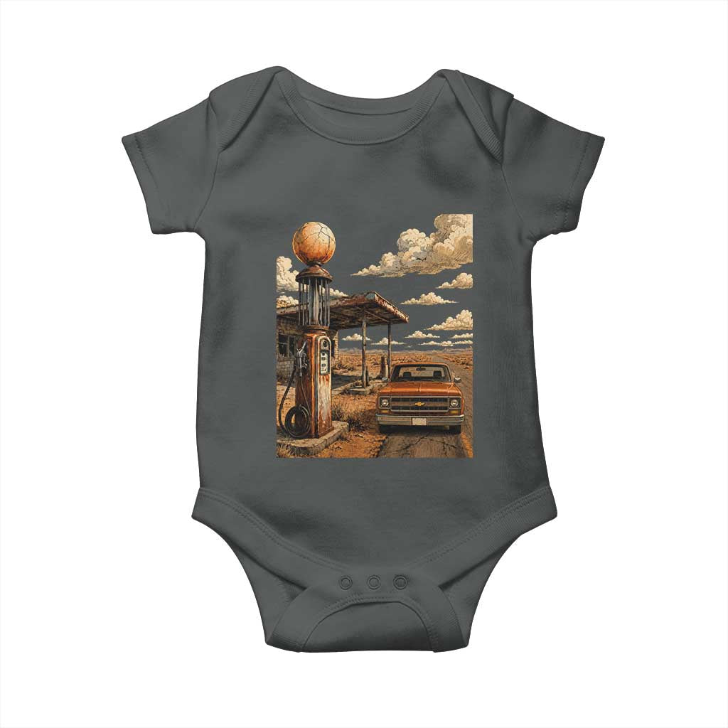 Highway 66 Classic Gas Pump Desert Classic Pickup Truck Car Lover Baby Onesie