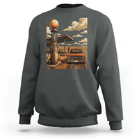 Highway 66 Classic Gas Pump Desert Classic Pickup Truck Car Lover Sweatshirt