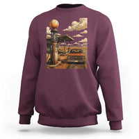 Highway 66 Classic Gas Pump Desert Classic Pickup Truck Car Lover Sweatshirt