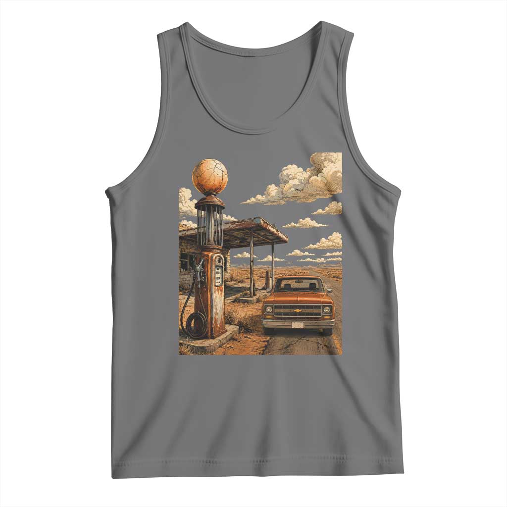 Highway 66 Classic Gas Pump Desert Classic Pickup Truck Car Lover Tank Top