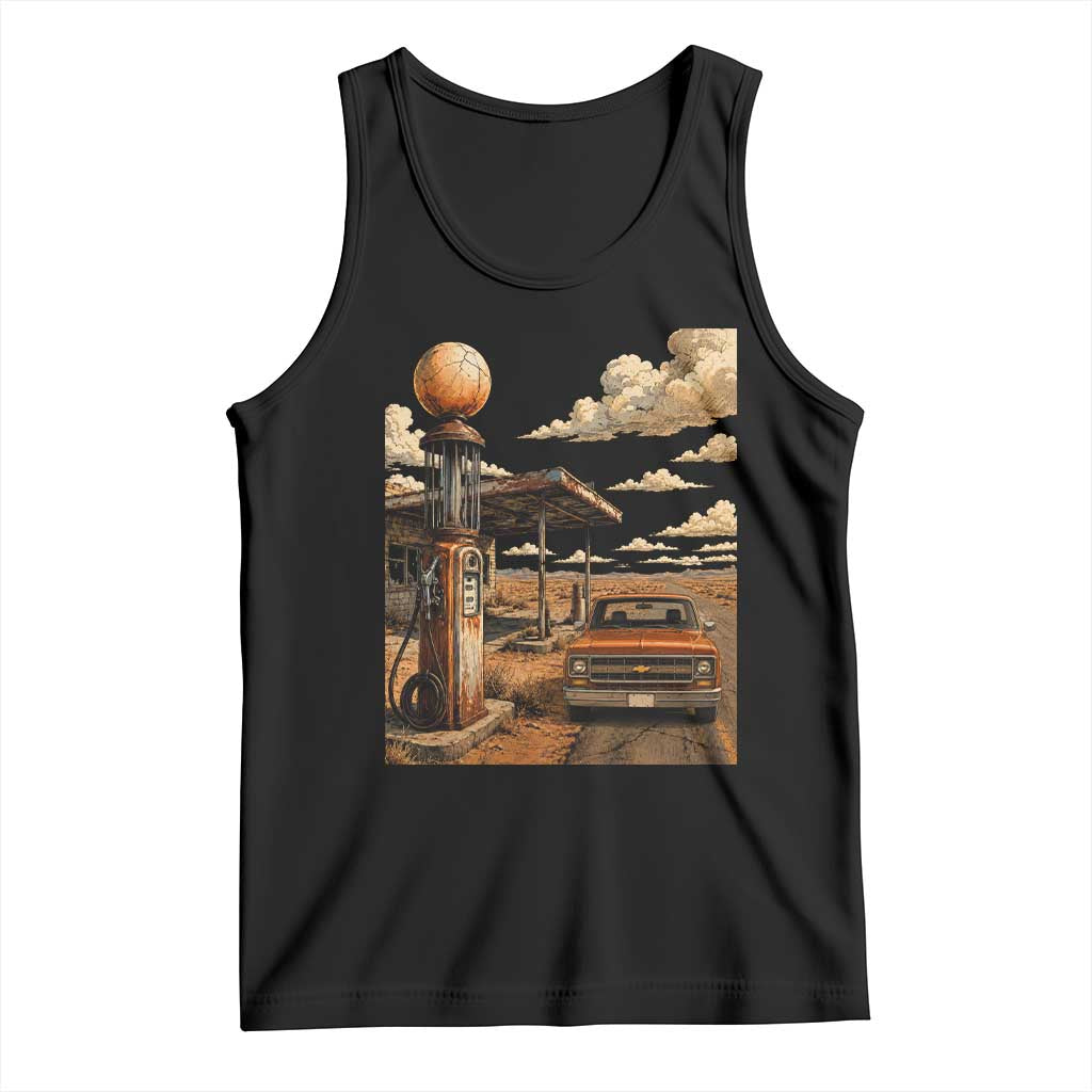 Highway 66 Classic Gas Pump Desert Classic Pickup Truck Car Lover Tank Top