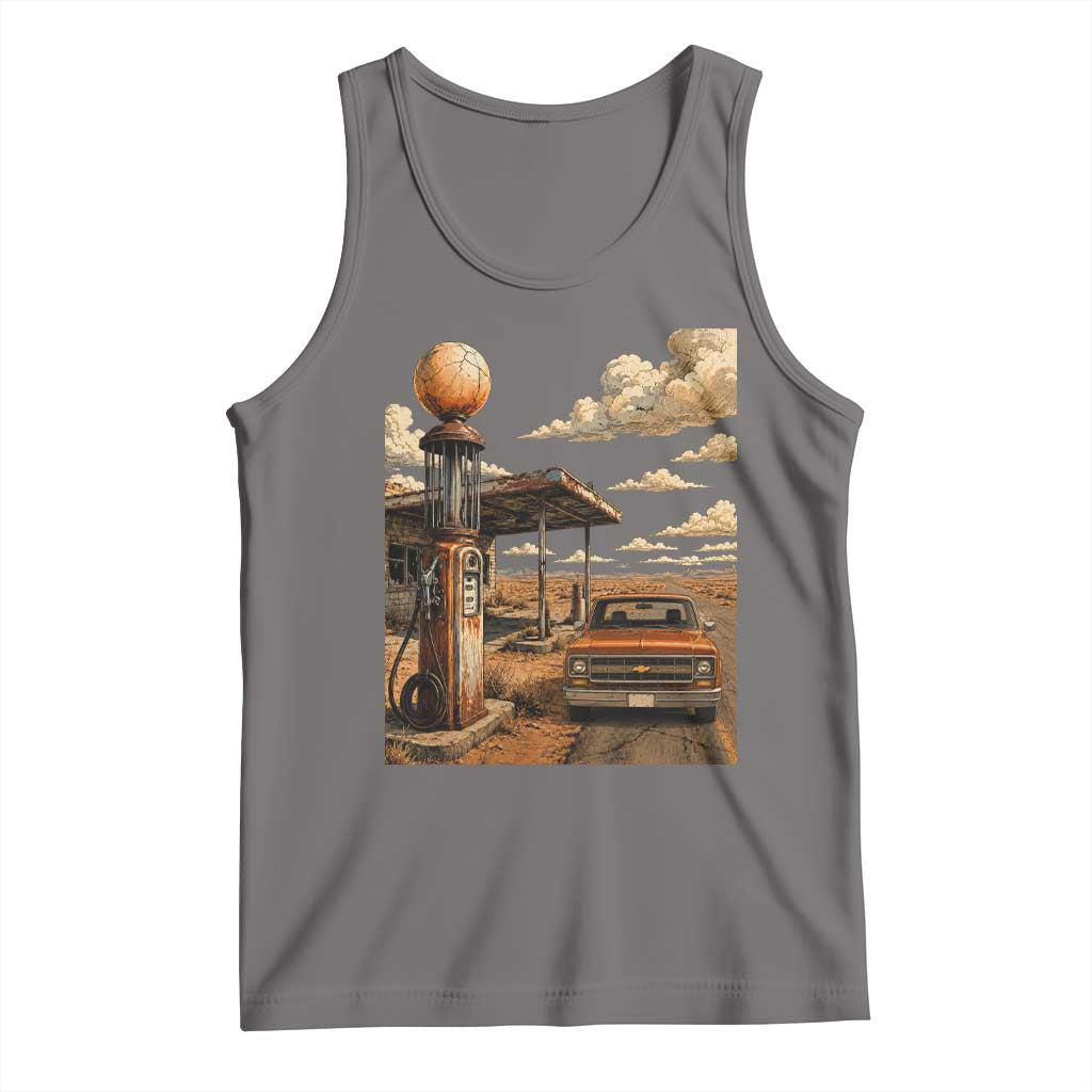 Highway 66 Classic Gas Pump Desert Classic Pickup Truck Car Lover Tank Top