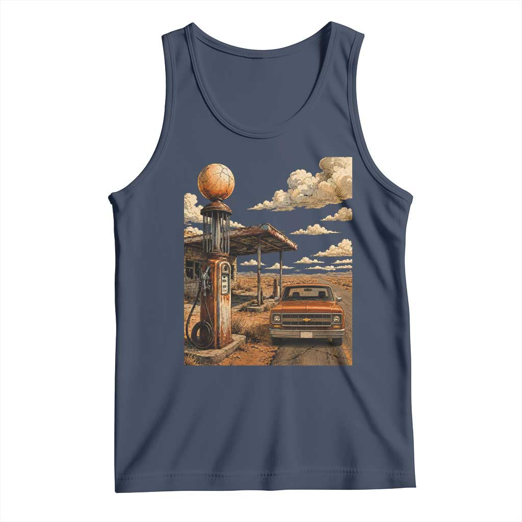 Highway 66 Classic Gas Pump Desert Classic Pickup Truck Car Lover Tank Top