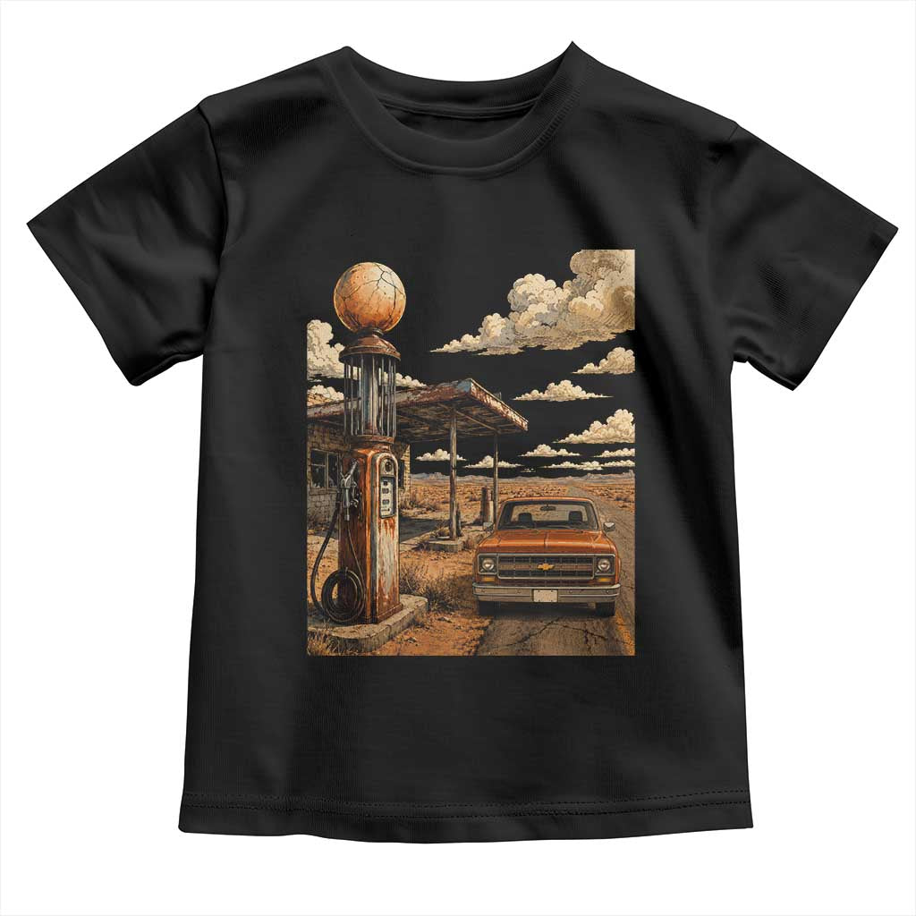 Highway 66 Classic Gas Pump Desert Classic Pickup Truck Car Lover Toddler T Shirt