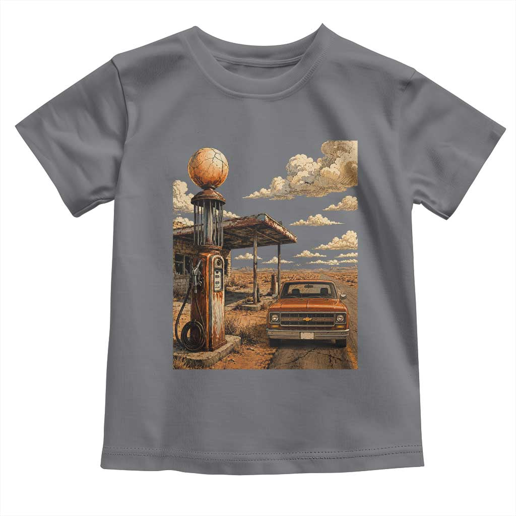 Highway 66 Classic Gas Pump Desert Classic Pickup Truck Car Lover Toddler T Shirt