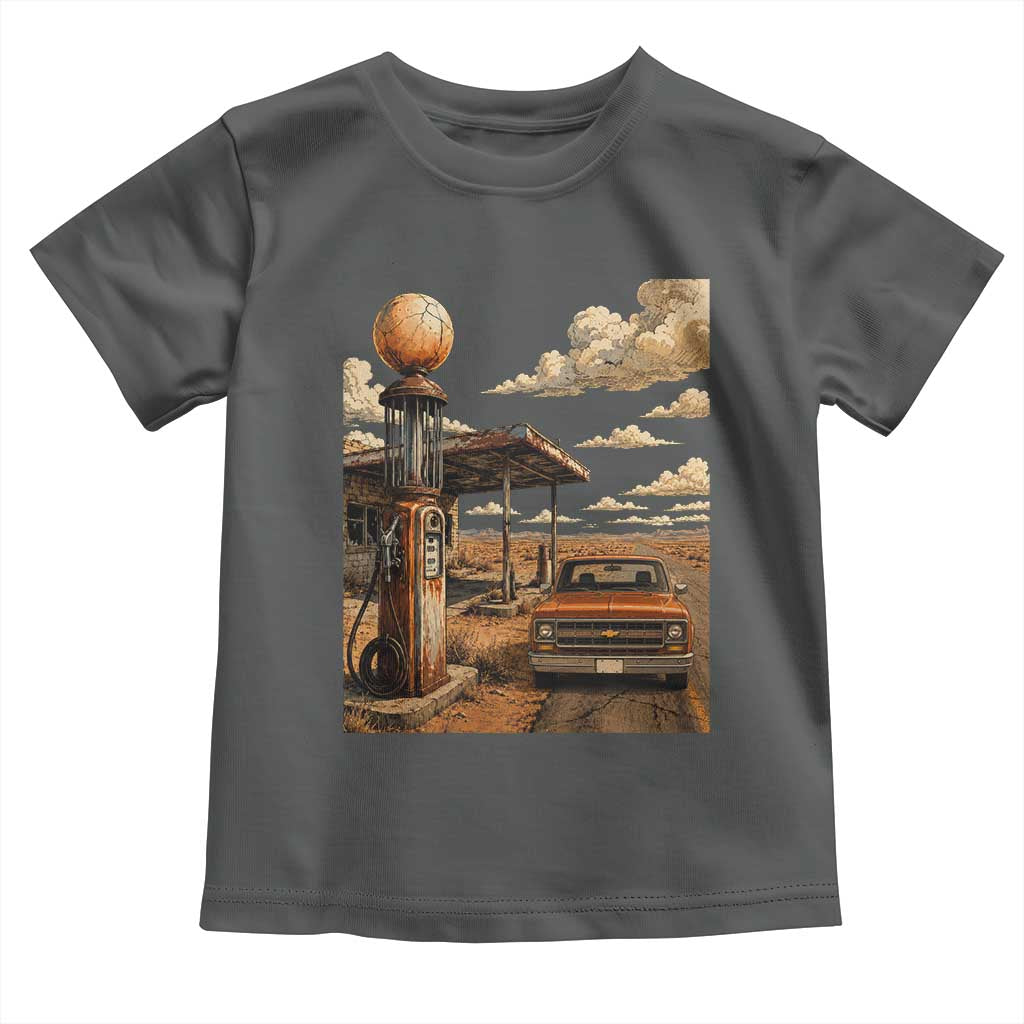 Highway 66 Classic Gas Pump Desert Classic Pickup Truck Car Lover Toddler T Shirt