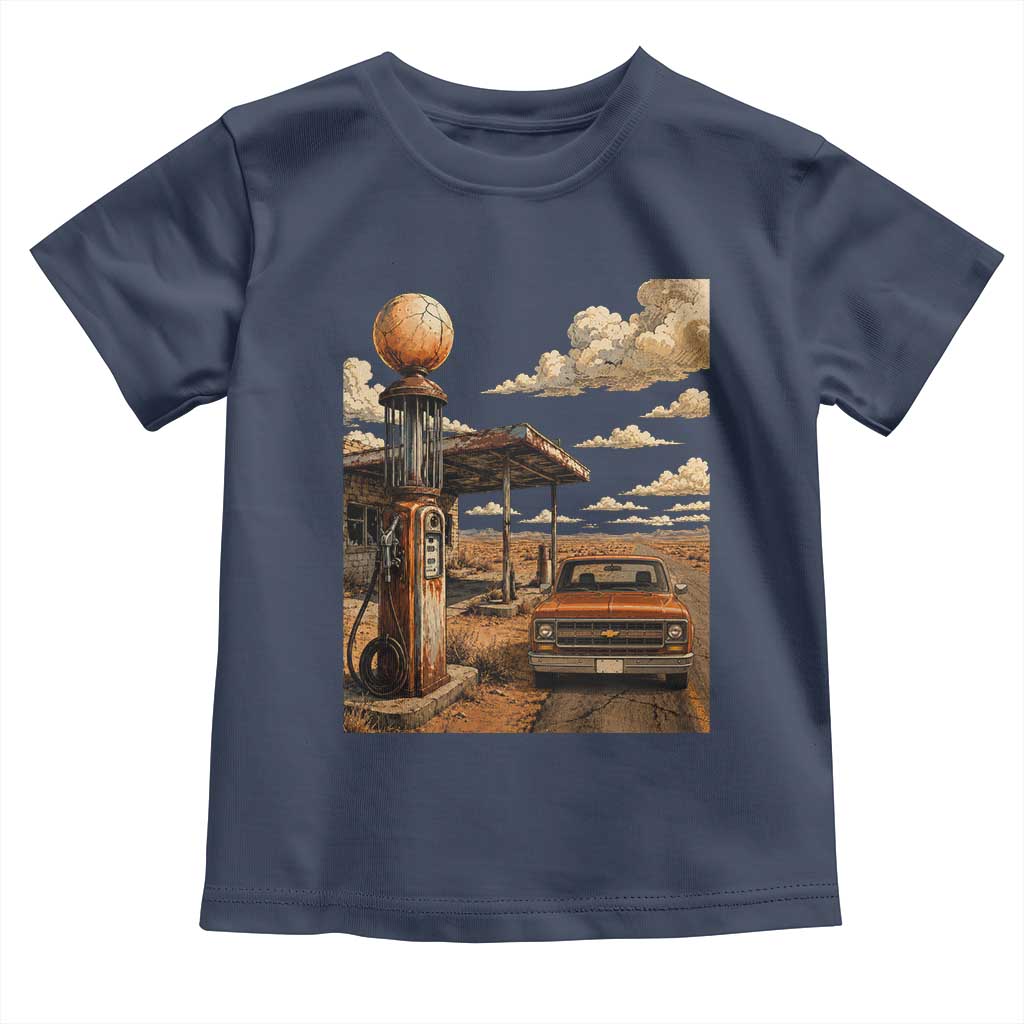 Highway 66 Classic Gas Pump Desert Classic Pickup Truck Car Lover Toddler T Shirt
