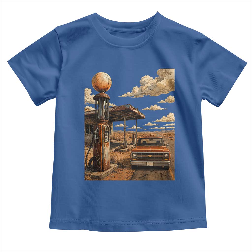 Highway 66 Classic Gas Pump Desert Classic Pickup Truck Car Lover Toddler T Shirt