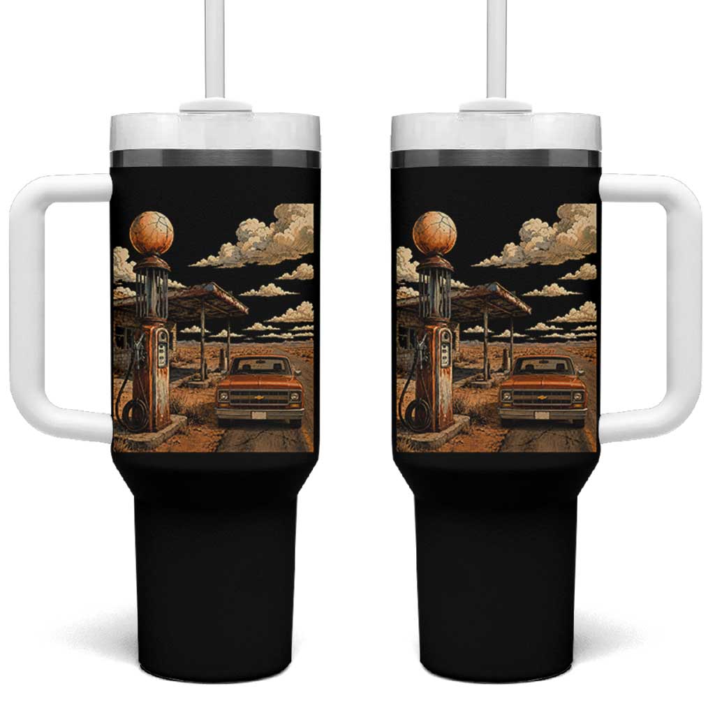 Highway 66 Classic Gas Pump Desert Classic Pickup Truck Car Lover Tumbler With Handle