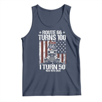 Highway 66 Turn 100 I Turn 50 Tank Top Vintage 1976 America Road Sign America Antique Car Lover 50 Year Old Gift