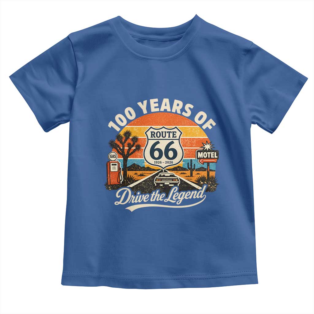Vintage Highway 66 100th Anniversary 2026 Americana Road Trip Souvenir Toddler T Shirt
