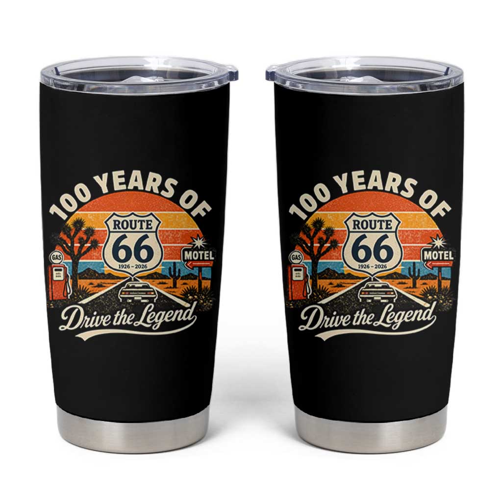 Vintage Highway 66 100th Anniversary 2026 Americana Road Trip Souvenir Tumbler Cup