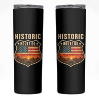 Historic Highway 66 Skinny Tumbler Vintage American Road Sign Americana Road Trip