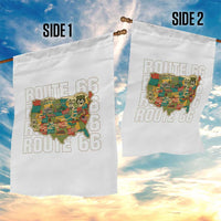 Highway 66 Travel Map 100th Anniversary 1926-2026 Garden Flag Vintage Americana Centennial Road Trip Souvenir