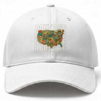 Highway 66 Travel Map 100th Anniversary 1926-2026 Baseball Cap Vintage Americana Centennial Road Trip Souvenir