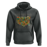 Highway 66 Travel Map 100th Anniversary 1926-2026 Hoodie Vintage Americana Centennial Road Trip Souvenir