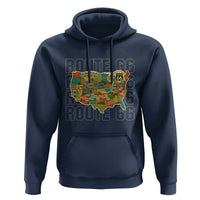 Highway 66 Travel Map 100th Anniversary 1926-2026 Hoodie Vintage Americana Centennial Road Trip Souvenir