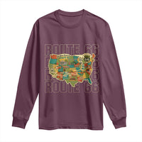 Highway 66 Travel Map 100th Anniversary 1926-2026 Long Sleeve Shirt Vintage Americana Centennial Road Trip Souvenir