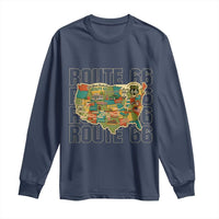 Highway 66 Travel Map 100th Anniversary 1926-2026 Long Sleeve Shirt Vintage Americana Centennial Road Trip Souvenir