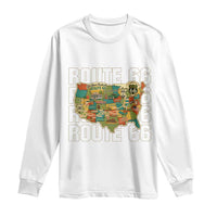 Highway 66 Travel Map 100th Anniversary 1926-2026 Long Sleeve Shirt Vintage Americana Centennial Road Trip Souvenir
