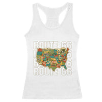 Highway 66 Travel Map 100th Anniversary 1926-2026 Racerback Tank Top Vintage Americana Centennial Road Trip Souvenir