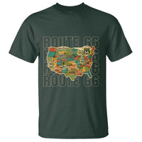 Highway 66 Travel Map 100th Anniversary 1926-2026 T Shirt Vintage Americana Centennial Road Trip Souvenir