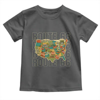 Highway 66 Travel Map 100th Anniversary 1926-2026 Toddler T Shirt Vintage Americana Centennial Road Trip Souvenir