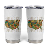 Highway 66 Travel Map 100th Anniversary 1926-2026 Tumbler Cup Vintage Americana Centennial Road Trip Souvenir