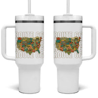 Highway 66 Travel Map 100th Anniversary 1926-2026 Tumbler With Handle Vintage Americana Centennial Road Trip Souvenir