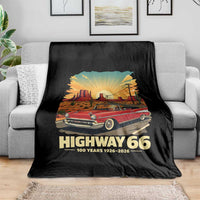 Vintage Highway 66 100th Anniversary Souvenir Throw Blanket