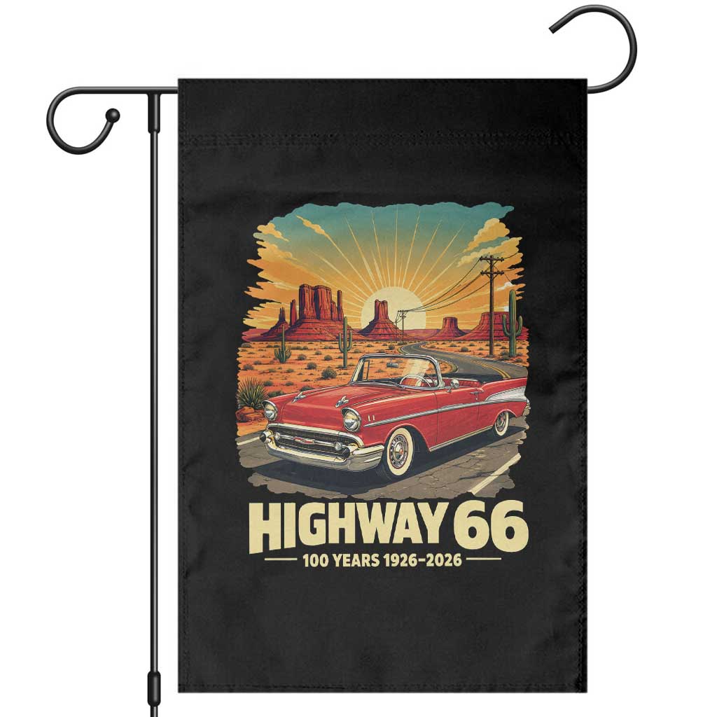 Vintage Highway 66 100th Anniversary Souvenir Garden Flag