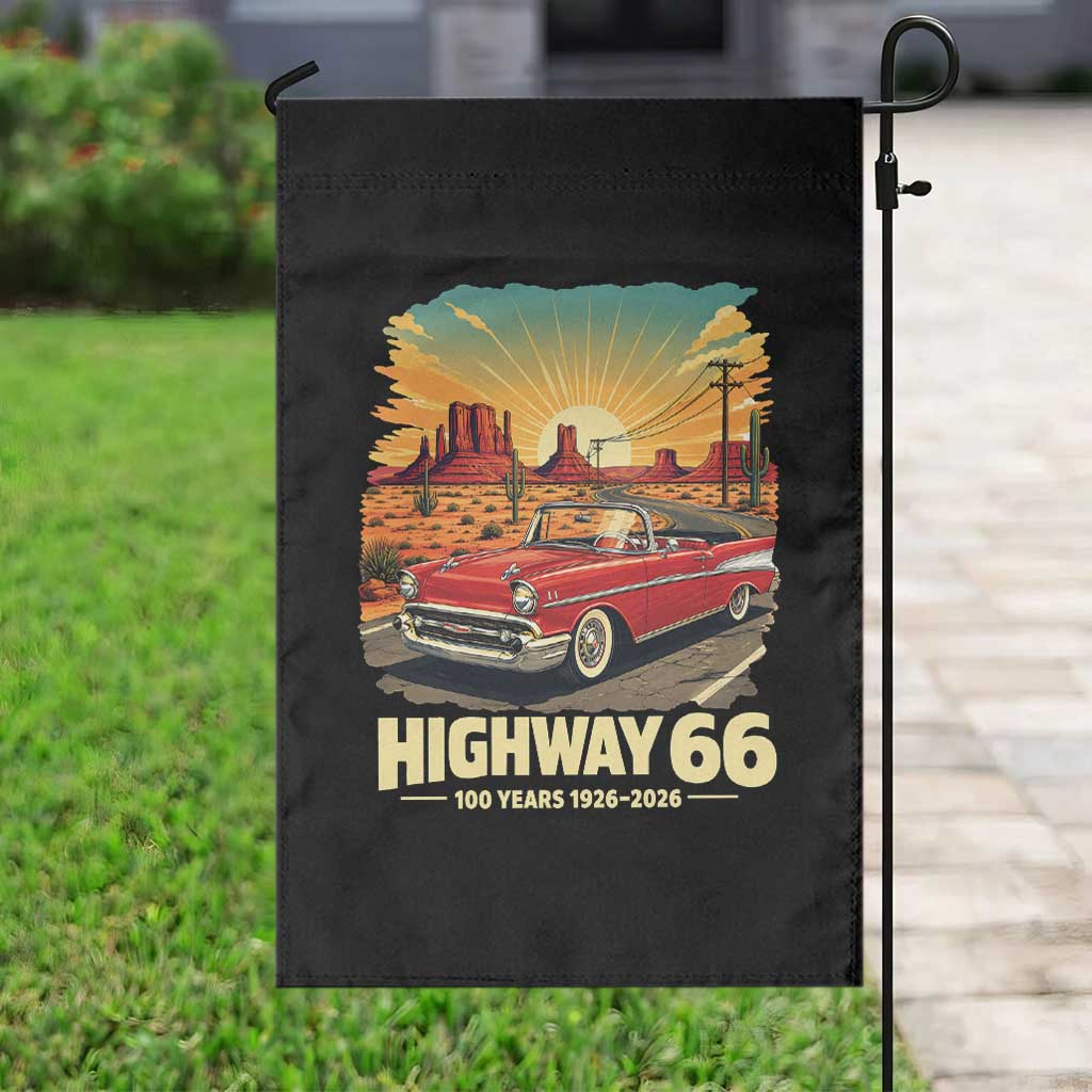 Vintage Highway 66 100th Anniversary Souvenir Garden Flag