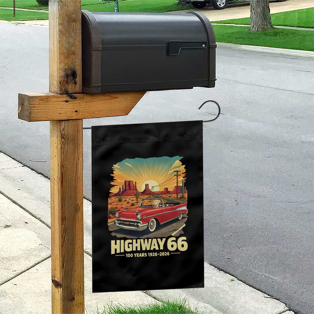 Vintage Highway 66 100th Anniversary Souvenir Garden Flag
