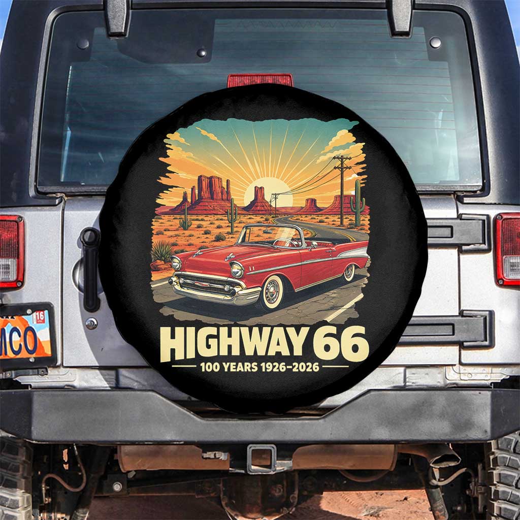 Vintage Highway 66 100th Anniversary Souvenir Spare Tire Cover