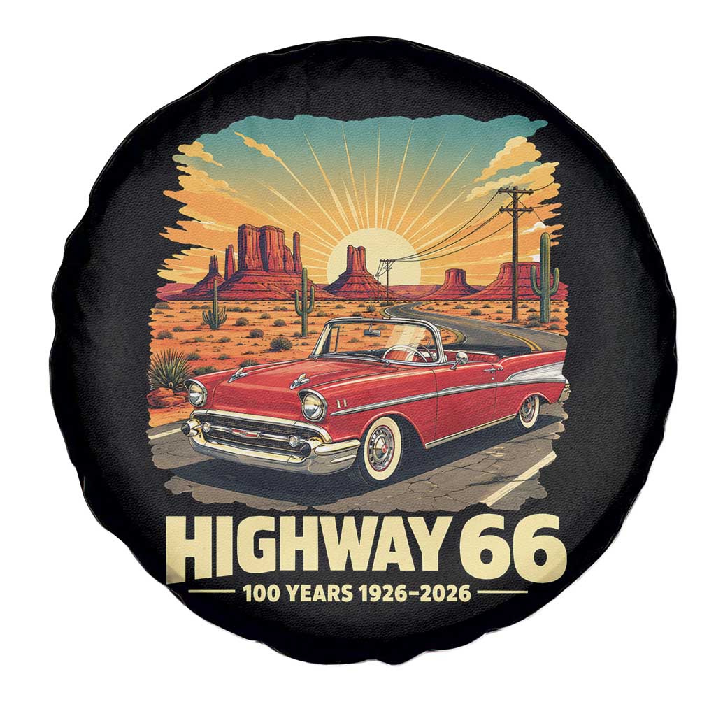 Vintage Highway 66 100th Anniversary Souvenir Spare Tire Cover