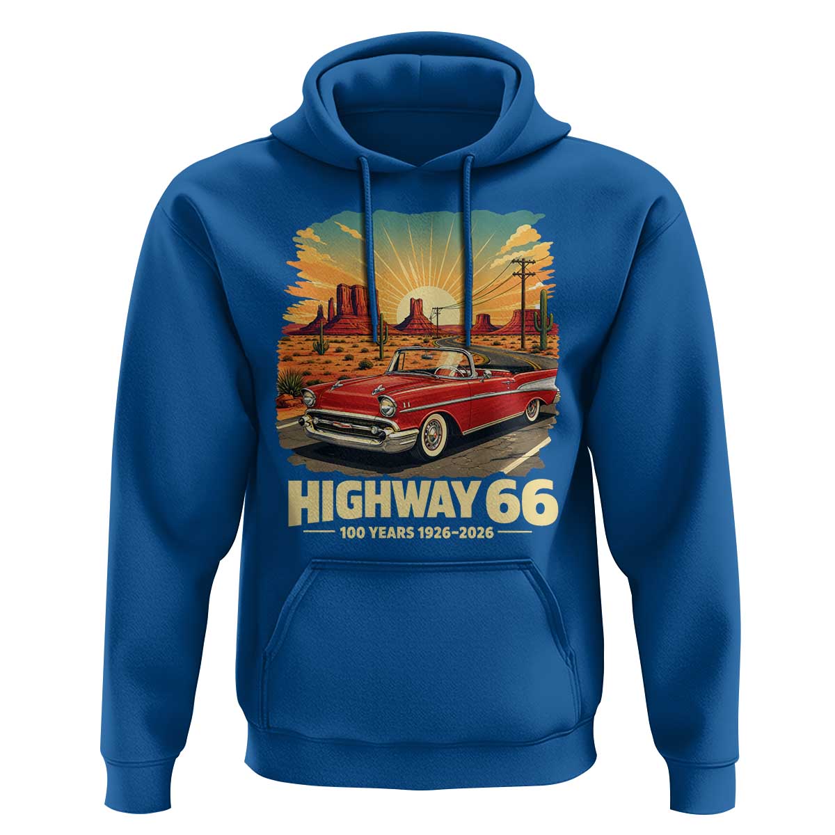 Vintage Highway 66 100th Anniversary Souvenir Hoodie