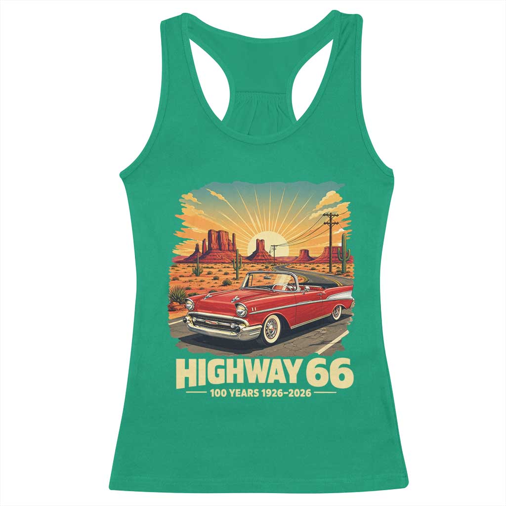 Vintage Highway 66 100th Anniversary Souvenir Racerback Tank Top